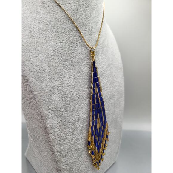 Vintage Pendant & Earrings Set Dangle Drop Necklace Matching Jewelry - Picture 4 of 11